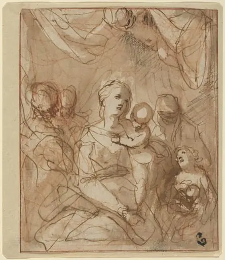 The Virgin and Infant Jesus with Saints, by Hans Rottenhammer