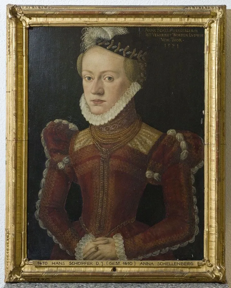Bildnis der Anna Schellenberger, by Hans Schöpfer, unspecified