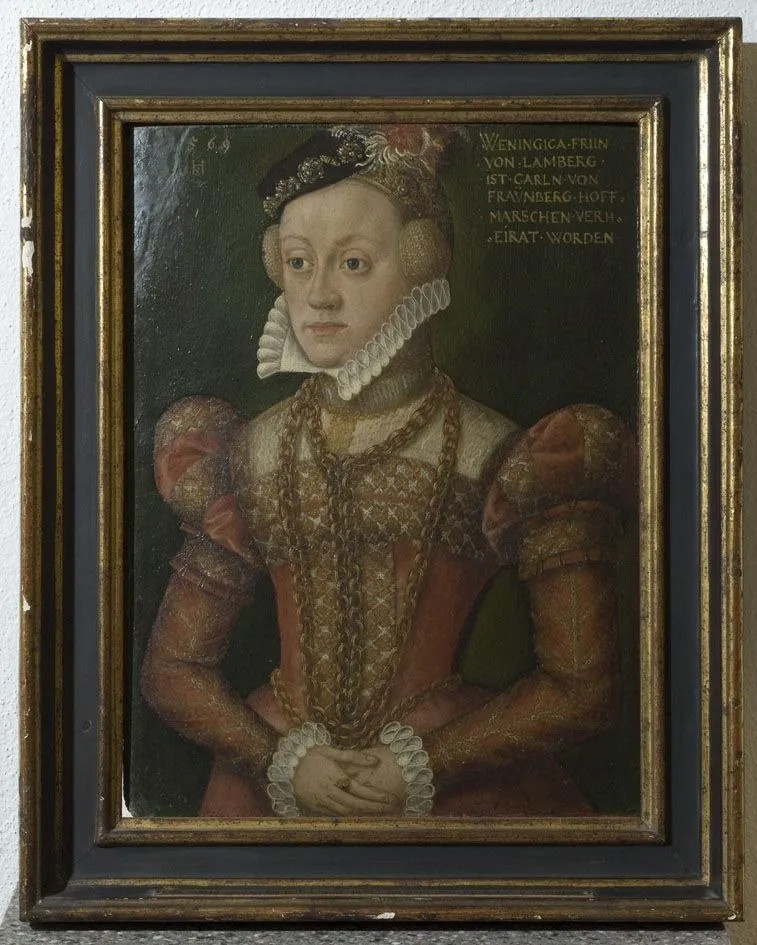 Bildnis der Benigna von Lamberg, by Hans Schöpfer, unspecified, 1569