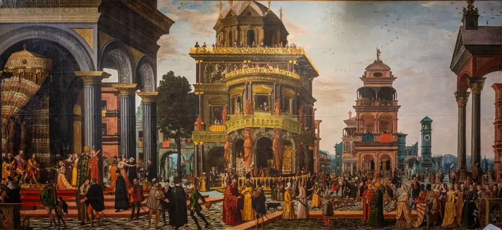 Esther and Ahasveros, by Hans Schöpfer