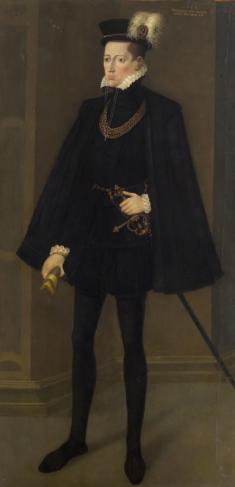 Herzog Wilhelm V. (1548-1626) von Bayern im Alter von 16 Jahren, by Hans Schöpfer, unspecified, 1564
