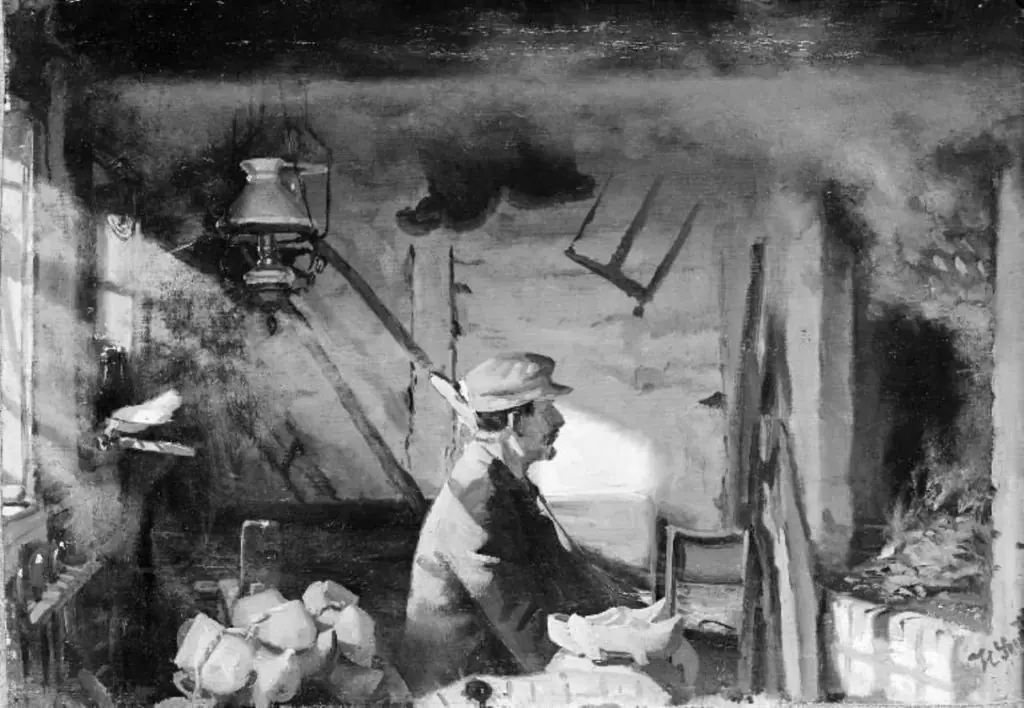 A Clog Maker's Workshop, by Hans Smidth