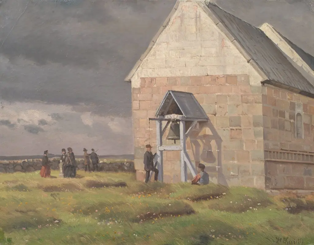 Nørre Vium Kirke. Optrækkende uvejr, by Hans Smidth