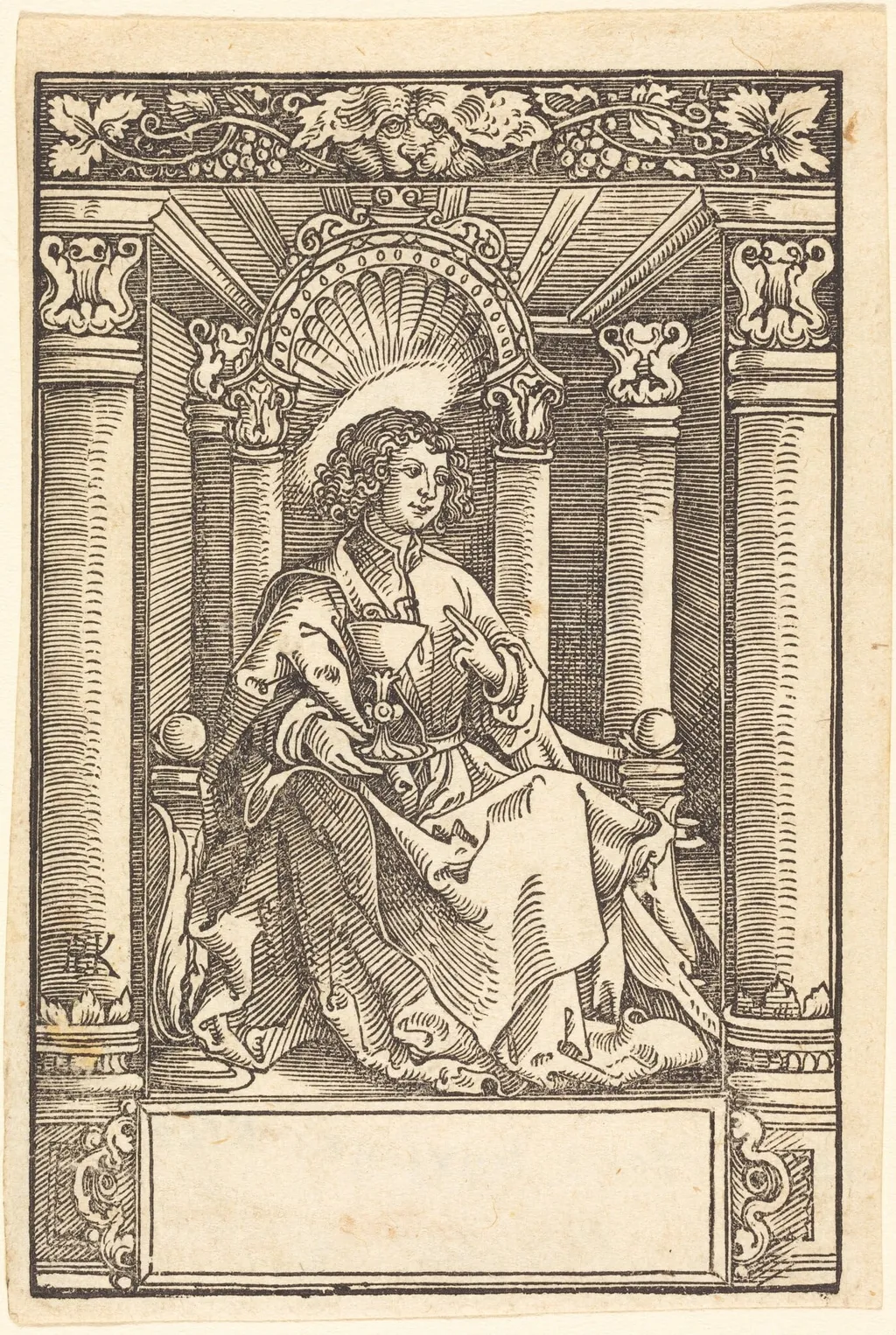 Saint John, by Hans Springinklee, ink, 1518