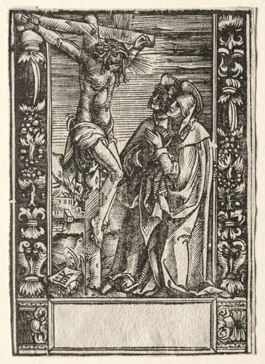 St. Mary and St. John Before the Cross, by Hans Springinklee