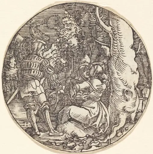 The Embrace (A Couple of Lovers by a Tree), by Hans Springinklee