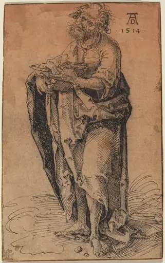 A Standing Apostle Holding a Book, by Hans Süss von Kulmbach
