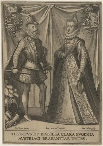 Archduke Albert and Isabella Clara Eugenie of Austria, by Hans the Younger Collaert