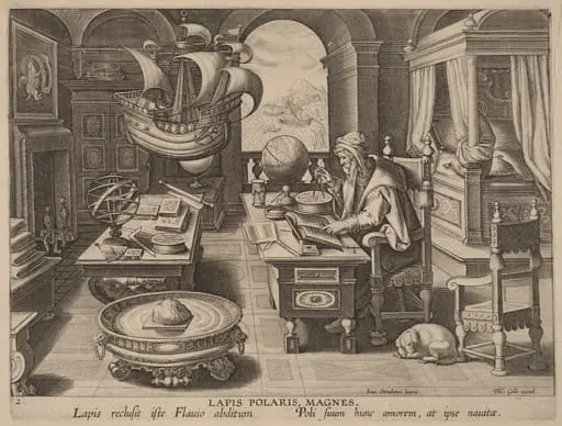 Lapis Polaris, Magnes (The Lodestone, The Magnet), by Hans the Younger Collaert
