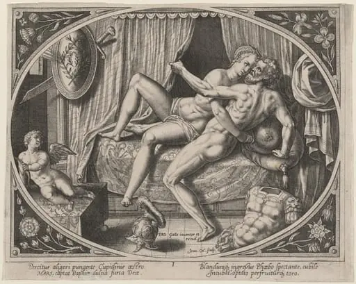 Mars and Venus Adulterous, by Hans the Younger Collaert