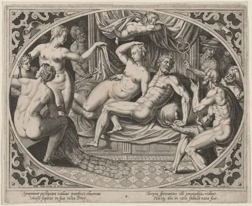 Mars and Venus Caught by the Gods, by Hans the Younger Collaert