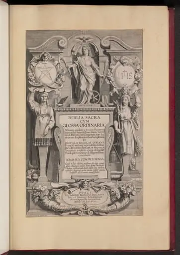 Title Page for Biblia Sacra Cvm Glossa Ordinaria, by Hans the Younger Collaert