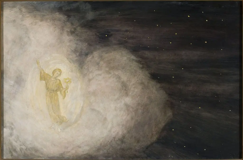 Angel with the star of Bethlehem, by Hans Thoma