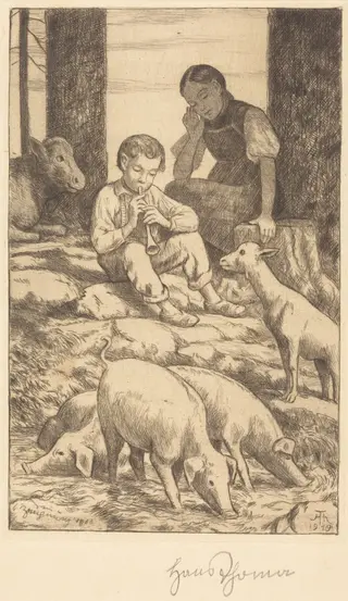 Pastoral, by Hans Thoma, 1919