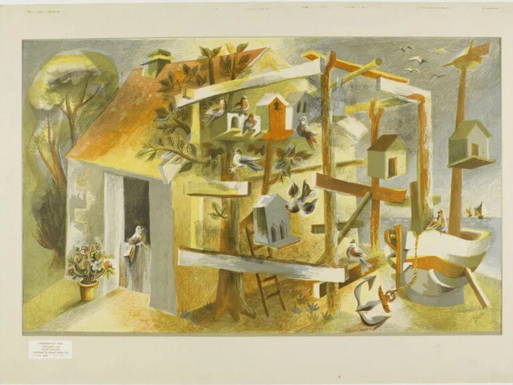 Fisherman's Hut, by Hans Tisdall, 1946