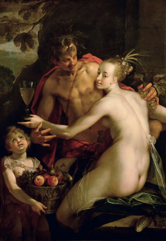 Bacchus, Ceres and Cupid, by Hans von Aachen
