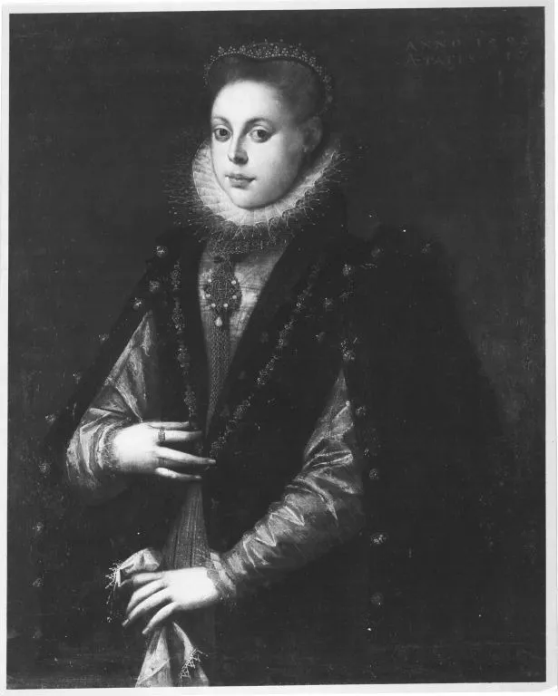 Bildnis einer unbekannten Frau, by Hans von Aachen, unspecified, 1597
