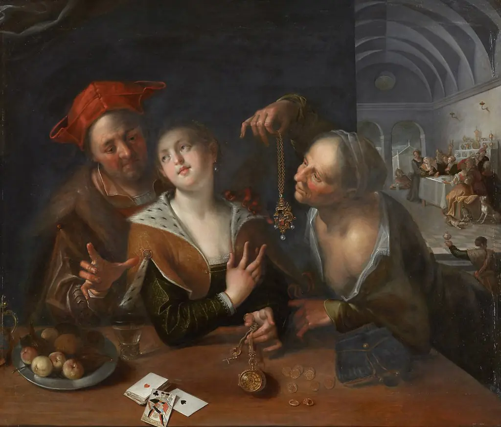 Couple Scene, by Hans von Aachen