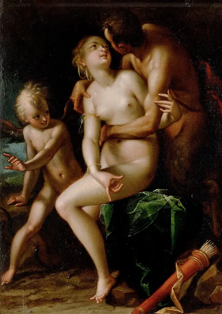 Jupiter, Antiope and Cupid, by Hans von Aachen