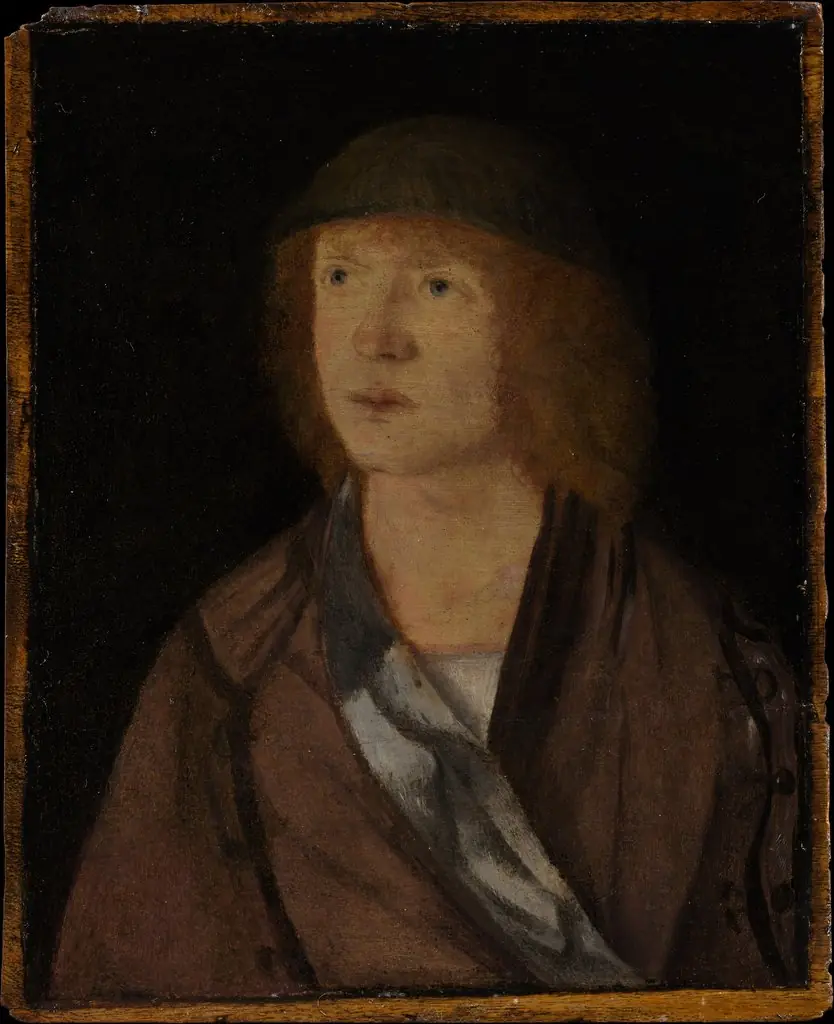 Portrait of a Young Man; (reverse) Girl Making a Garland