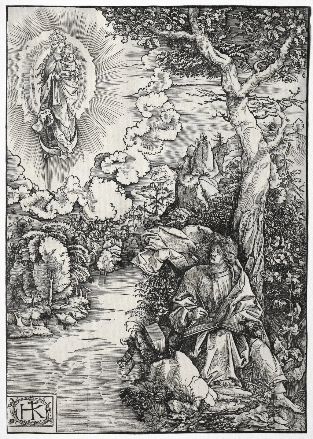 St. John on the Island of Patmos, by Hans Wechtlin, 1513