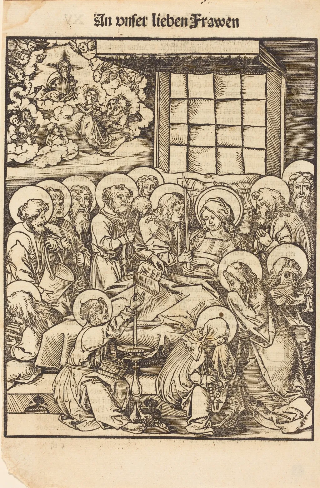 Death of the Virgin, by Hans Wechtlin I, ink, 1503