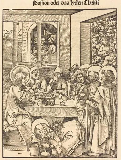 Mary Magdalen Washing Feet of Christ, by Hans Wechtlin I