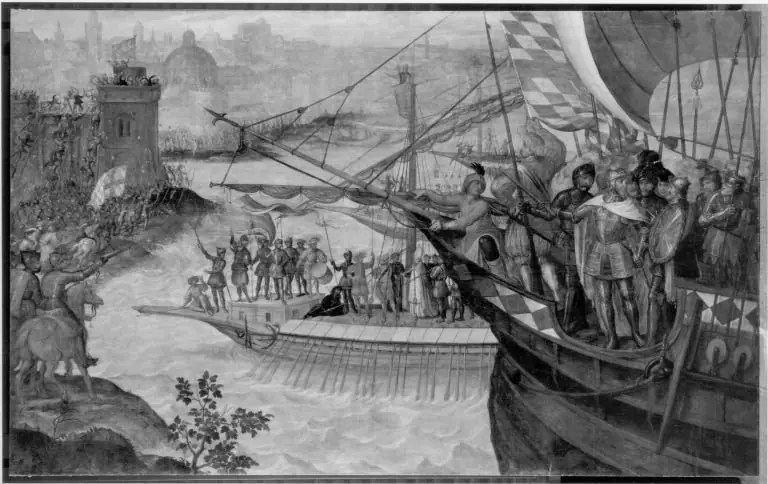 Herzog Ludwig I. von Bayern zieht in den Kreuzzug 1222, by Hans Werl