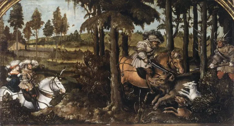 The Boar Hunt, by Hans Wertinger