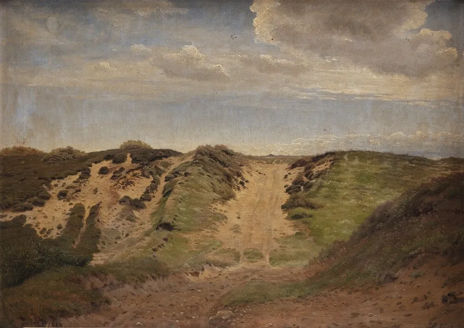 Hedevej ved Hadsund, by Harald Foss, oil, 1867
