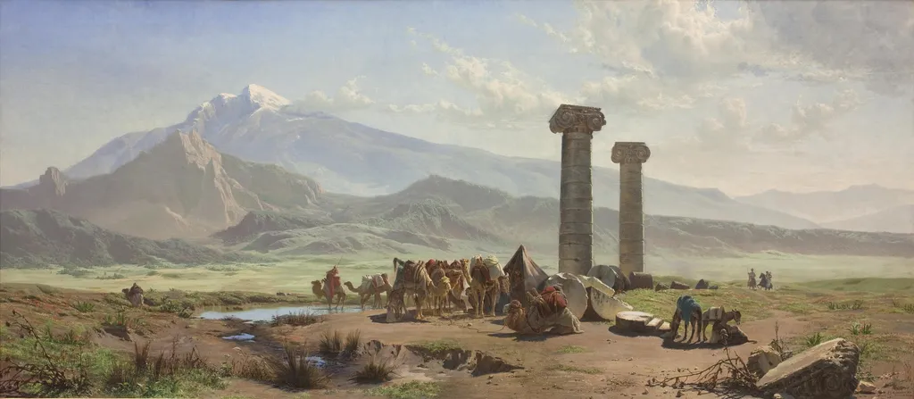 The Lydian Plain near Sardis, Asia Minor (Turkey), by Harald Jerichau, oil