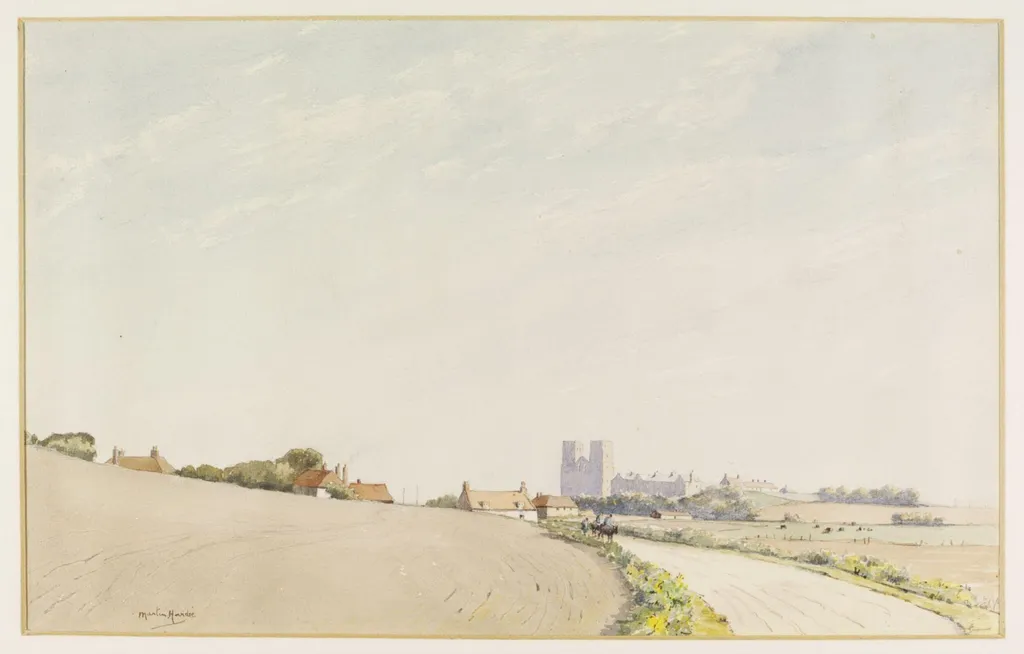 Reculver, by Hardie, watercolor, 1940