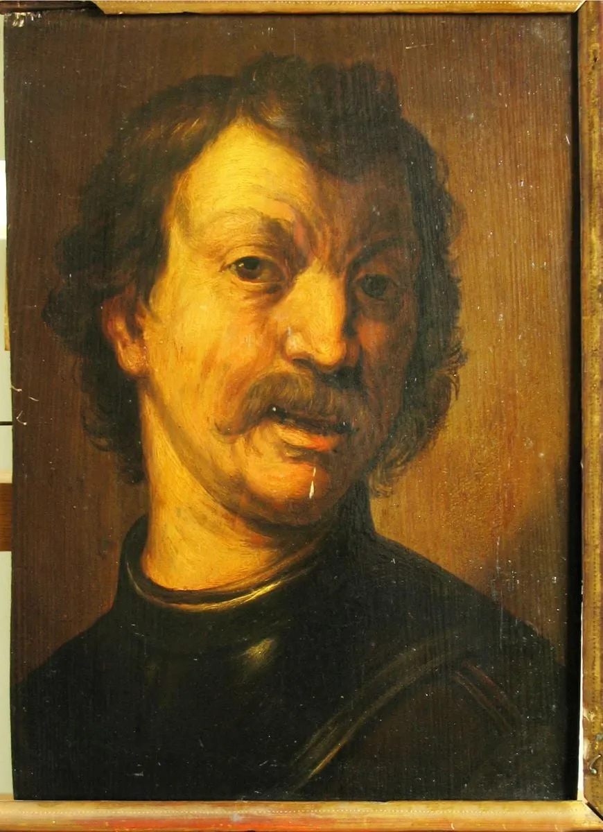 Bărbat cu cuirasă, by Harmensz van Rijn Rembrandt