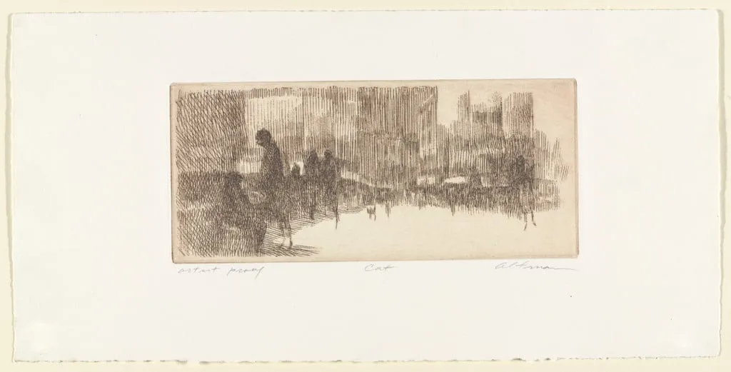 Untitled, by Harold Altman, ink, 1960