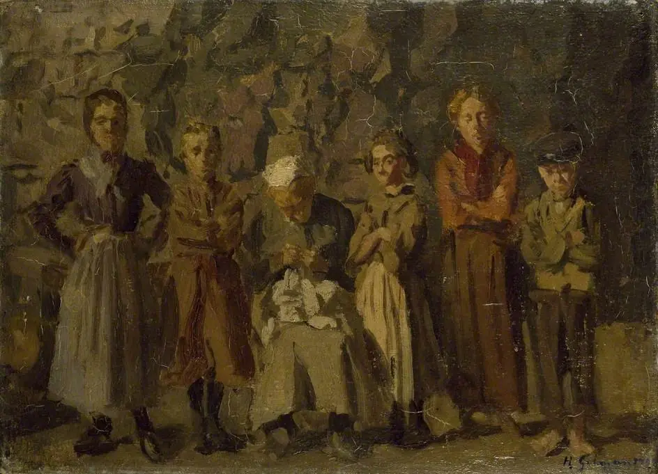 Cave Dwellers, Dieppe, by Harold Gilman