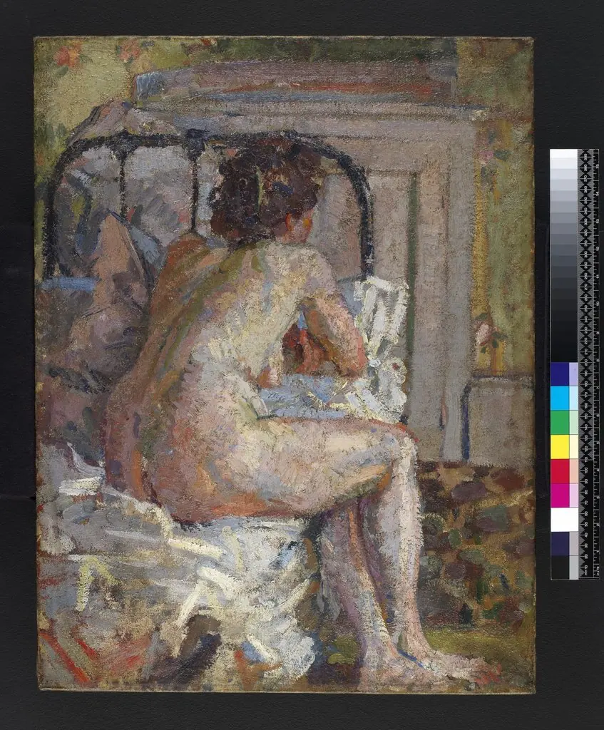 Nude on a bed, by Harold Gilman