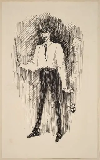 Portrait of Whistler with a Paintbrush, by Harper Pennington