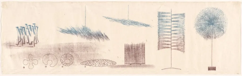 Untitled, by Harry Bertoia, ink, 1960