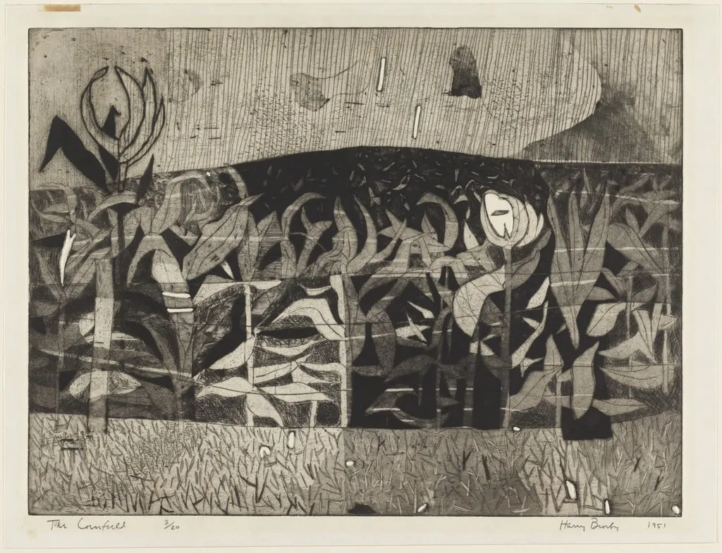 Untitled, by Harry Brorby, ink, 1951