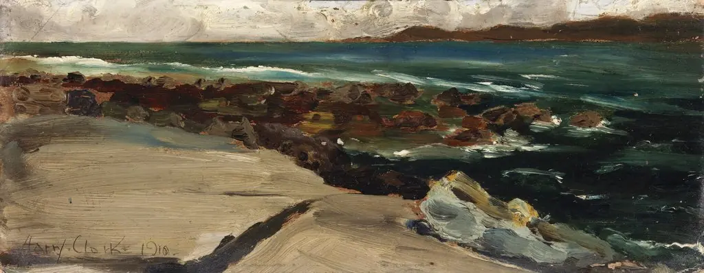 Landscape by the Coast, by Harry Clarke