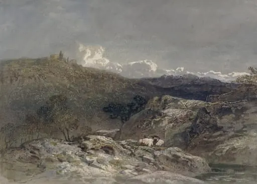 Mountainous landscape in 'Salvator Rosa's country', by Harry John Johnson