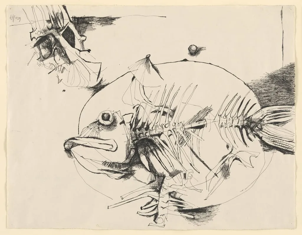 Untitled, by Hartmut Friedrich, ink, 1959
