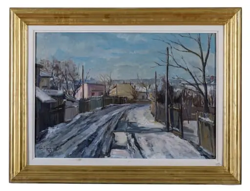 Strada Ateneului din Tătărași iarna