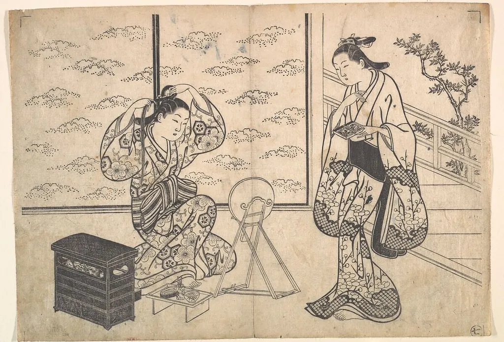 Untitled, by Hasegawa Mitsunobu, ink, 1730