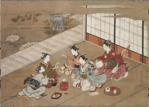 Playing the "Hand Game", by Hasegawa Yasumasa