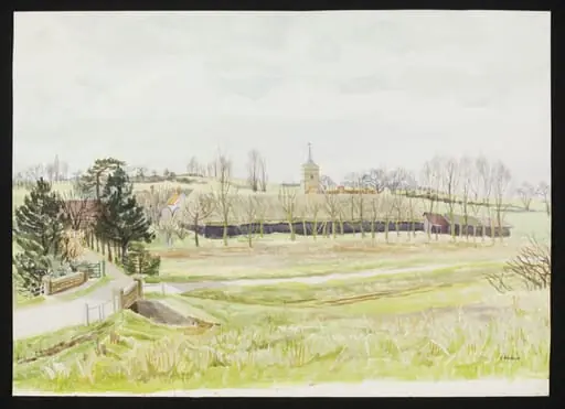 Barn at Westmill, by Hawkins