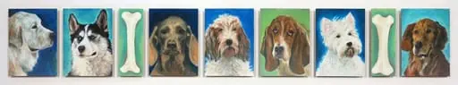 Britt, Heidi - Malerei, Dog art, by Heidi Britt, 1997