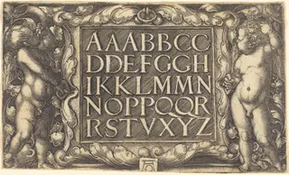 Alphabet, by Heinrich Aldegrever