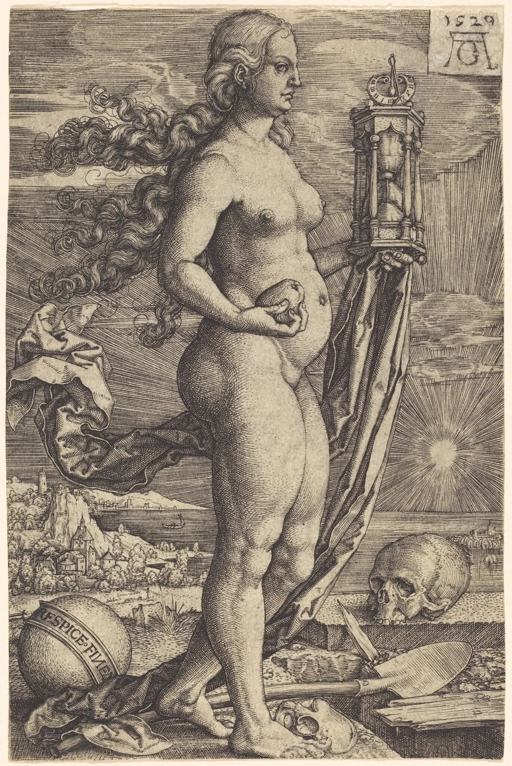 Commemoration of the Dead, by Heinrich Aldegrever, ink, 1529