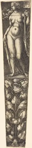 Dagger Sheath with Nude Woman, by Heinrich Aldegrever